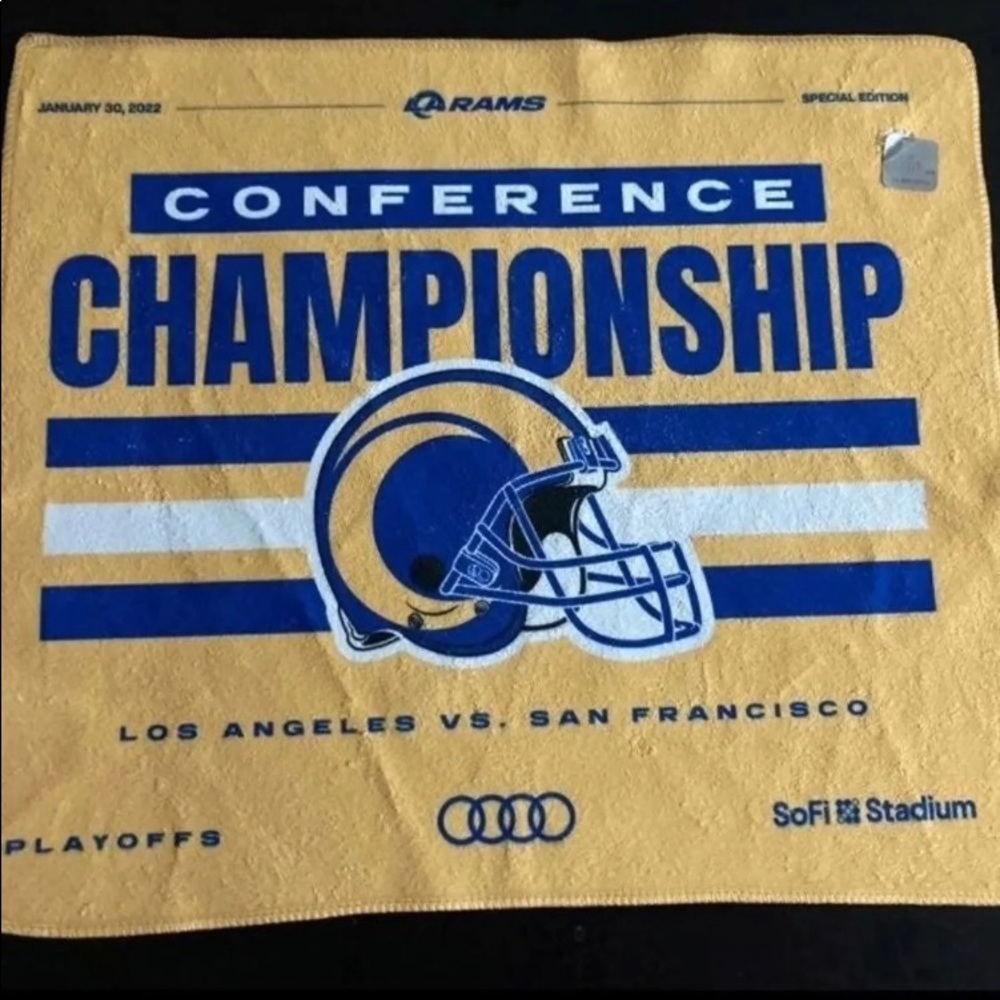 Los Angeles Rams vs San Francisco 49ers NFL conference championship towel